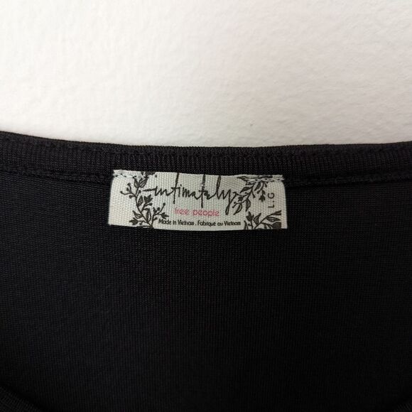 Intimately Free People black shimmer stretch Cowls in the Club thong bodysuit - Picture 3 of 7